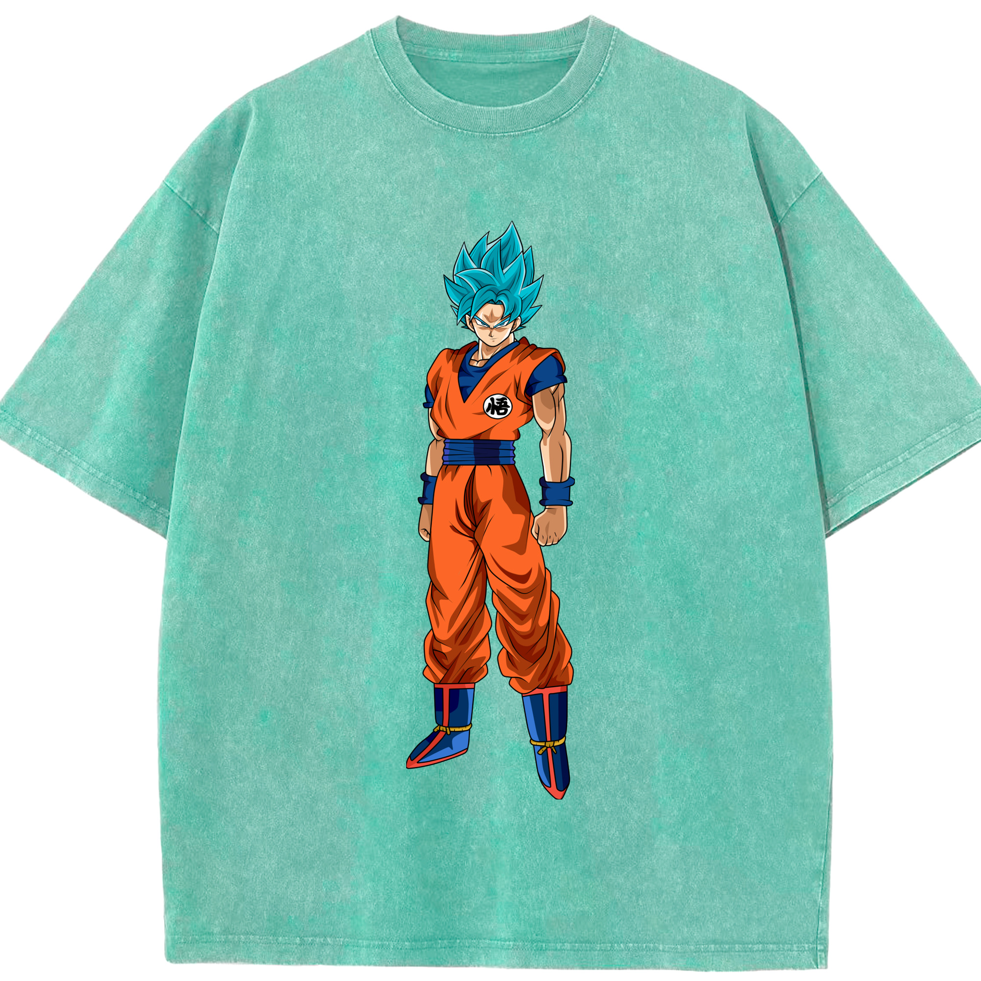 （画像用） ドラゴンボール 孫悟空（そん ごくう）Son Goku カカロット DRAGON BALL Kakarotto 綿100% ヴィンテージ風 半袖Tシャツ（フロントプリント）